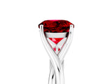 White gold Round Cut Ruby Solitaire Twist Band Prong Setting Ring_41