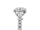 White gold Round Cut Solitaire Diamond Engagement Ring with Pave Band and Four-Prong Setting_203