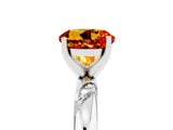 White gold Round Cut Solitaire Diamond Engagement Ring with Twisted Pave Band and Four-Prong Setting_5
