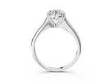 White gold Round Cut Solitaire Diamond Ring with Six-Prong Setting and Classic Band_22