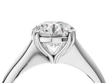 White gold Round Cut Solitaire Diamond Ring with Six-Prong Setting and Classic Band_25