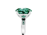 White gold Round Cut Solitaire Diamond Ring with Thin Band and Four-Prong Setting_5