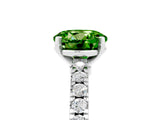 White gold Round Cut Solitaire Diamond with Pavé Band and Four-Prong Setting_23