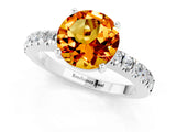 White gold Round Cut Solitaire Diamond with Pavé Band and Four-Prong Setting_25