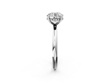 White gold Round Cut Solitaire Engagement Ring with Four-Prong Setting and Classic Band_55