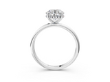 White gold Round Cut Solitaire Engagement Ring with Four-Prong Setting and Classic Band_56
