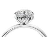 White gold Round Cut Solitaire Engagement Ring with Four-Prong Setting and Classic Band_57