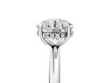 White gold Round Cut Solitaire Engagement Ring with Four-Prong Setting and Classic Band_58
