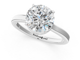 White gold Round Cut Solitaire Engagement Ring with Four-Prong Setting on a Classic Band_58