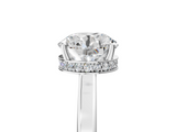 White gold Round Cut Solitaire Engagement Ring with Four-Prong Setting on a Classic Band_62