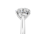 White gold Round Cut Solitaire Ring with Cathedral Band and Four-Prong Setting_117