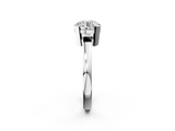 White gold Round Cut Solitaire Ring with Four-Prong Setting and Classic Band_59