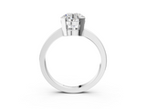 White gold Round Cut Solitaire Ring with Four-Prong Setting and Classic Band_60