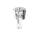 White gold Round Cut Solitaire Ring with Four-Prong Setting and Classic Band_62