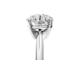White gold Round Cut Solitaire Ring with Four-Prong Setting on a Classic Band_112