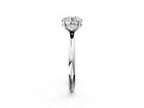 White gold Round Cut Solitaire Ring with Thin Band and Four-Prong Setting_51
