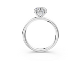 White gold Round Cut Solitaire Ring with Thin Band and Four-Prong Setting_52