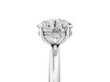 White gold Round Cut Solitaire Ring with Thin Band and Four-Prong Setting_54