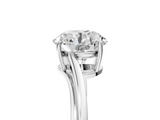 White gold Round Cut Solitaire Twist Band Ring with Four-Prong Setting_52
