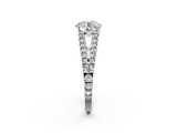 White gold Round Cut Split Shank Pave Diamond Engagement Ring with Four-Prong Setting_49