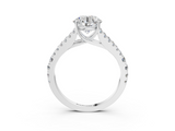 White gold Round Cut Split Shank Pave Diamond Engagement Ring with Four-Prong Setting_50