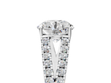 White gold Round Cut Split Shank Pave Diamond Engagement Ring with Four-Prong Setting_52