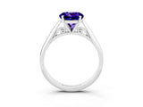 White gold Round Cut Tanzanite Solitaire Engagement Ring with Cathedral Setting and Four-Prong Mount_27