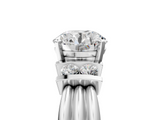 White gold Round Cut Three-Stone Channel Set Ring with Bar Prongs_120