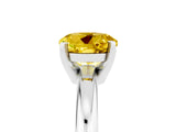 White gold Round Cut Yellow Sapphire Solitaire Engagement Ring with Round Band and Four-Prong Setting_29