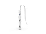 White gold Round Diamond Bar Drop Earrings with Bezel Setting_15