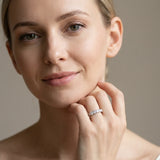 10K White Gold Round Diamond Bar Set Eternity Band with Filigree Design