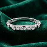 10K White Gold Round Diamond Bar Set Eternity Band with Filigree Design