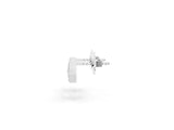 White gold Round Diamond Bezel Center Evil Eye Stud Earrings_5