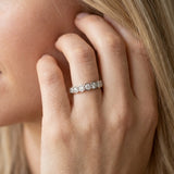 White gold Round Diamond Bezel Set Eternity Band_55