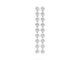 White gold Round Diamond Bezel-Set Linear Drop Earrings_4