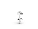 White gold Round Diamond Bezel-Set Stud Earrings_8