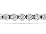 White gold Round Diamond Bezel-Set Tennis Bracelet_3