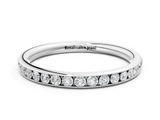White gold Round Diamond Channel Set Comfort Fit Band_12