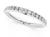 White gold Round Diamond Channel Set Comfort Fit Band_13