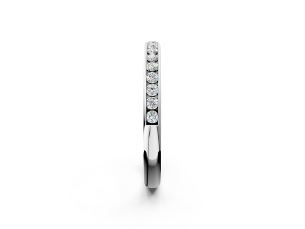White gold Round Diamond Channel Set Comfort Fit Band