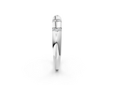 White gold Round Diamond Channel Set Curved Band with Bezel Setting_30