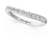White gold Round Diamond Channel Set Curved Wedding Band_110