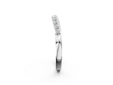 White gold Round Diamond Channel Set Curved Wedding Band_111