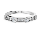 White gold Round Diamond Channel Set Eternity Band with Prong Setting_35