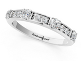 White gold Round Diamond Channel Set Eternity Band with Prong Setting_36