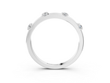White gold Round Diamond Channel Set Eternity Band with Prong Setting_38