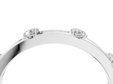 White gold Round Diamond Channel Set Eternity Band with Prong Setting_39