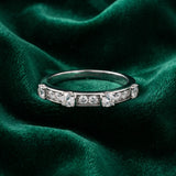 White gold Round Diamond Channel Set Eternity Band with Prong Setting_55