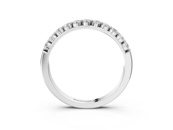Platinum Round Diamond Channel Set Eternity Band