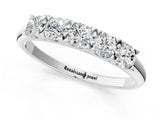 White gold Round Diamond Channel Set Half Eternity Band with Shared Prong Setting_13